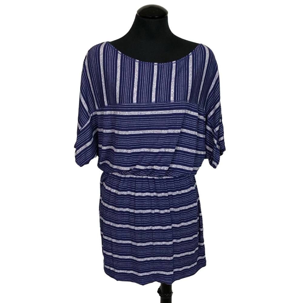 Max Studio Casual Stretch Blue Stripe Dress - Women’s S